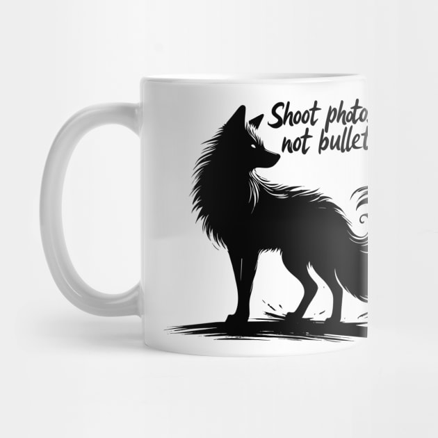 Shoot photos not bullets - Ink fox by PrintSoulDesigns